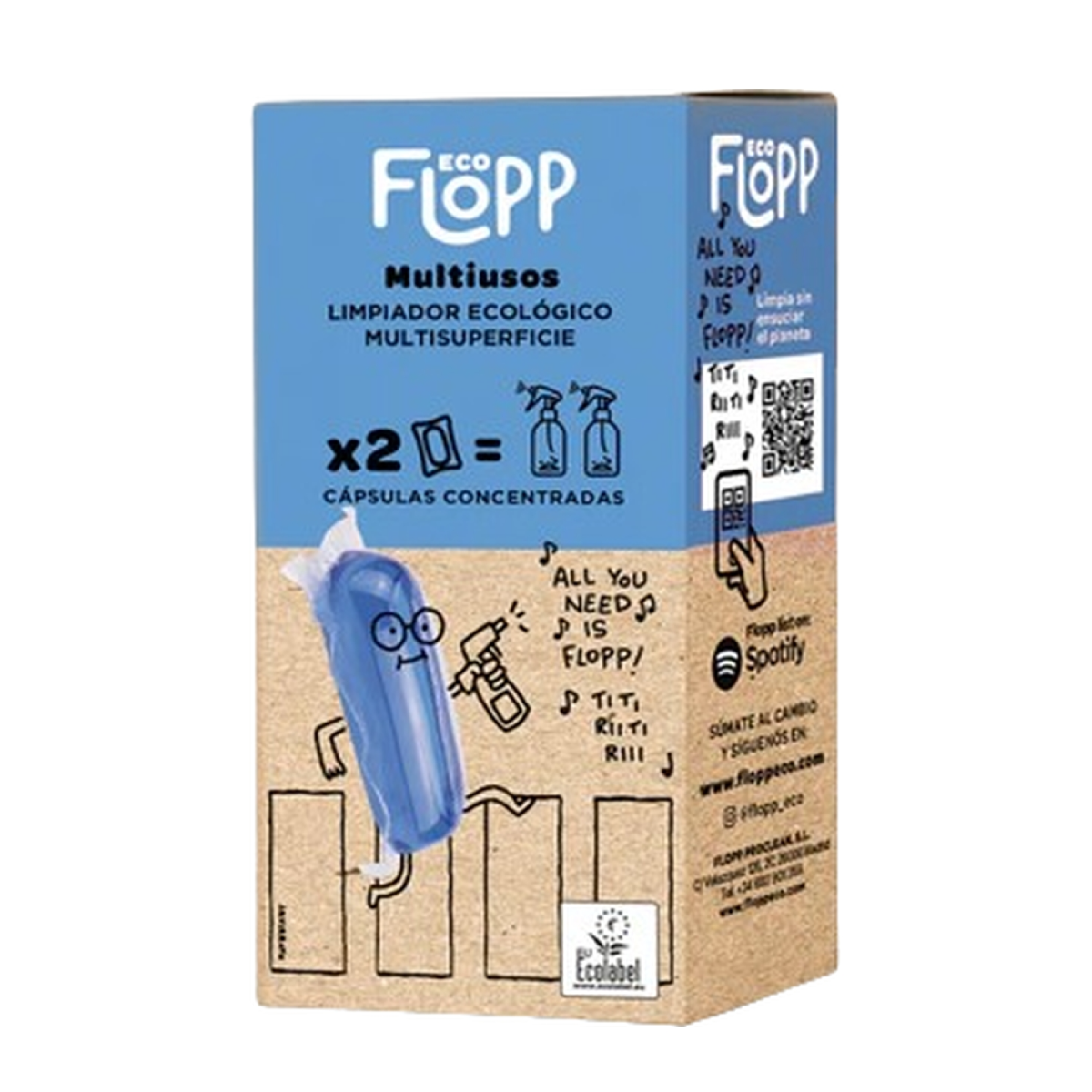 Lot de 2 recharges multi-usages ECO Flopp à 2 bouchons