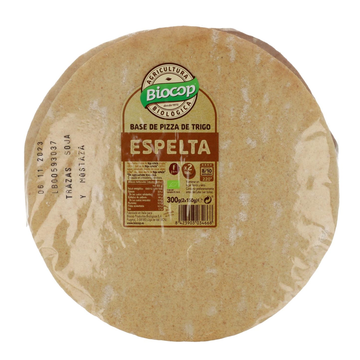Pâte à pizza à l'épeautre Biocop 2 x 150 g