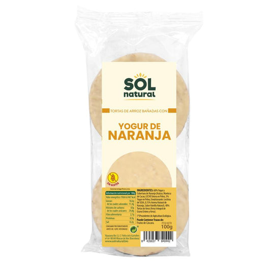 Galettes de riz Sol Natural au yaourt et à l'orange 100 g