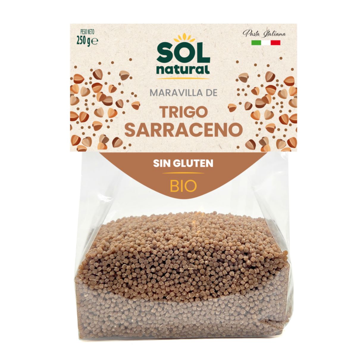 Pâte merveilleuse au sarrasin sans gluten bio, Sol Natural, 250 g