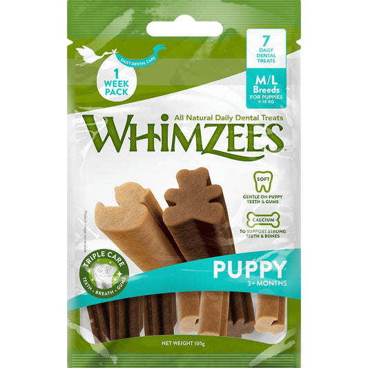 Whimzees Zahnpflege-Snack für mittelgroße und große Welpen M/L