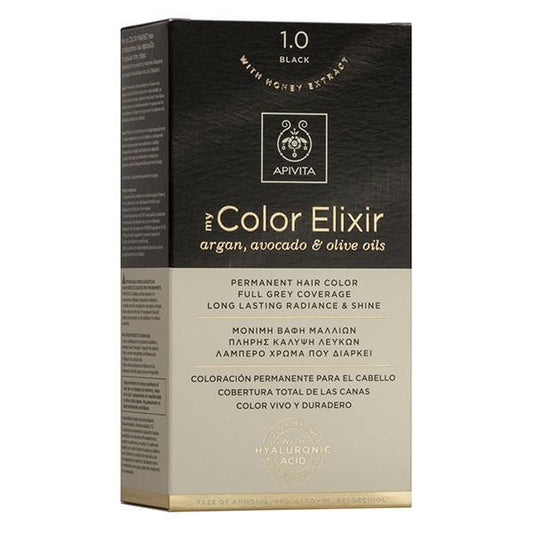Haarfarbe My Color Elixir N1.0 Schwarz Apivita