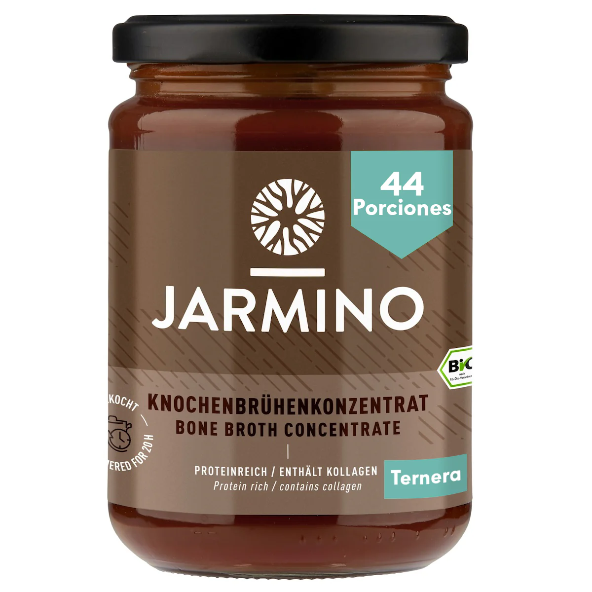 Bouillon d'os de bœuf concentré biologique Jarmino 440 g