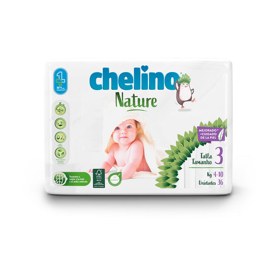 Pieluchy T3 4-10 kg Chelino Nature 36 szt.