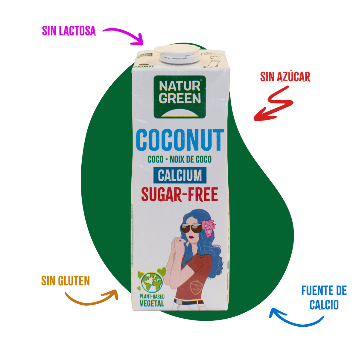 Napój roślinny Coconut bez cukru i wapnia NaturGreen 1 litr