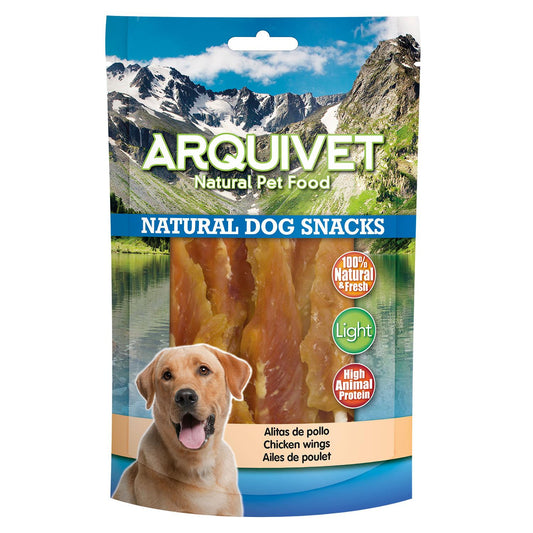 Natuurlijke snack voor honden  Kippenvleugeltjes  Arquivet 100 g