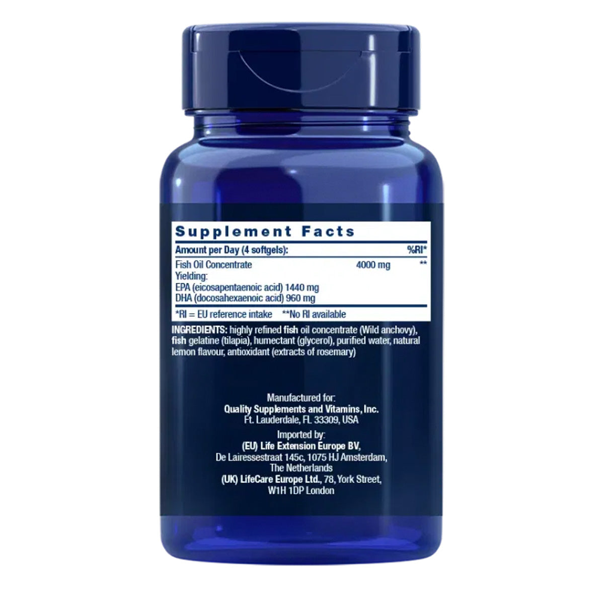 Mega EPA/DHA, Life Extension 120 capsules