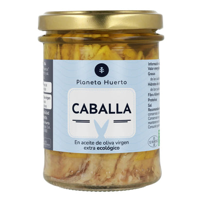 Opakowanie 12x Makrela w oliwie z oliwek extra virgin ECO Planeta Huerto 190 g