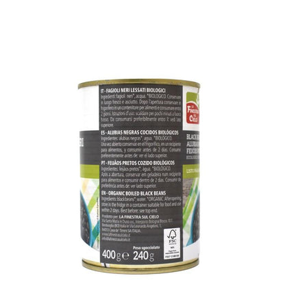 La Finestra Sul Cielo haricots noirs en conserve 400g
