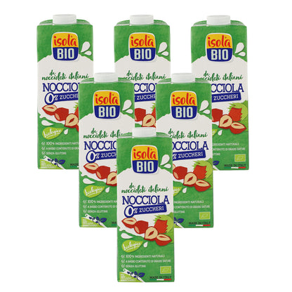 Lot de 6 x Boisson bio noisette Isola Bio 1 L