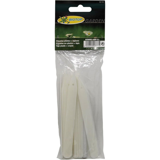 Torba 25 małych etykiet Biotop + ołówek - etykiety do rozsadników i ogrodu