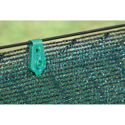 Clips de fixation pour filet tissé Fixatex vert 20 unités.