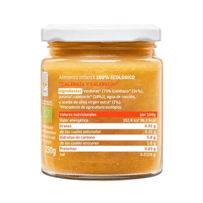 Confezione da 12 vasetti BIO zucca e zucchine +6 mesi Smileat 230 g