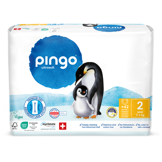 Pieluchy T2 (3-6 kg) Pingo 42 szt.