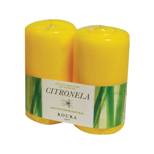 Candela alla citronella antizanzare 10 cm 2 pz Roura