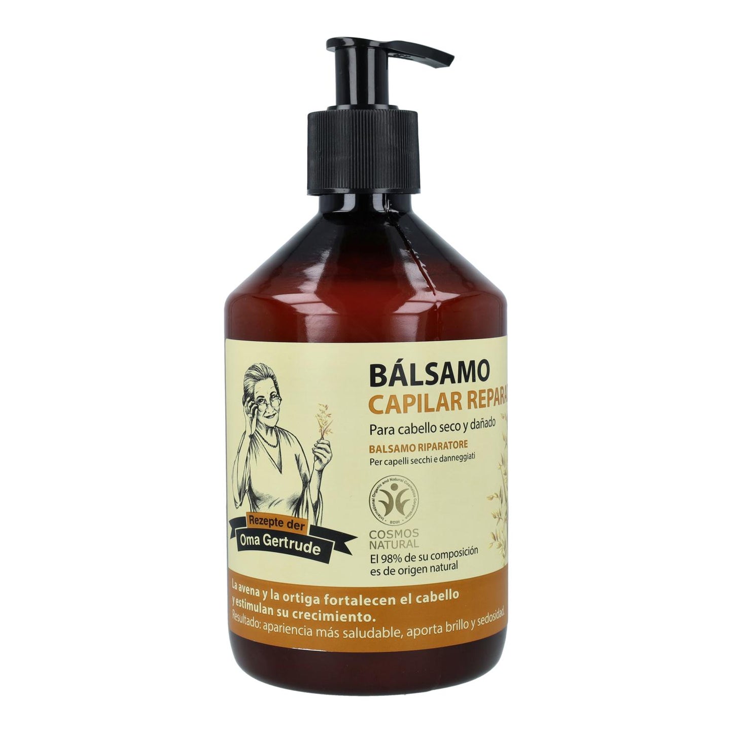 Balsamo riparatore per capelli secchi e danneggiati Oma Gertrude, 500 ml