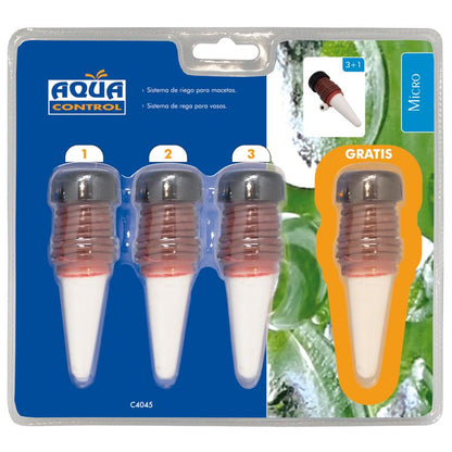 Keramikkegel zur Bewässerung von Blumentöpfen 4 Stück Aquacontrol