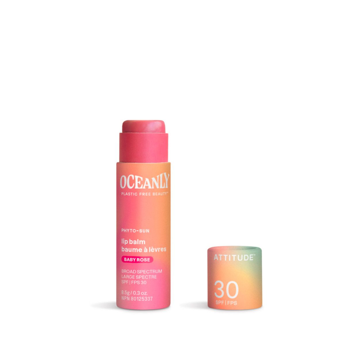Oceanly - PHYTO-SUN Baume à lèvres teinté SPF 30 - Baby Rose, Attitude, 8,5 g