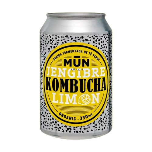 Kombucha gingembre-citron en boîte ECO Mun 330 ml