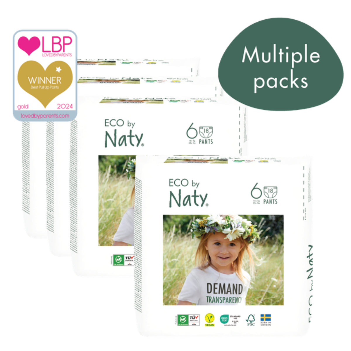 Pack Bragapañal nr 6 Naty 16+ kg 36 enheter