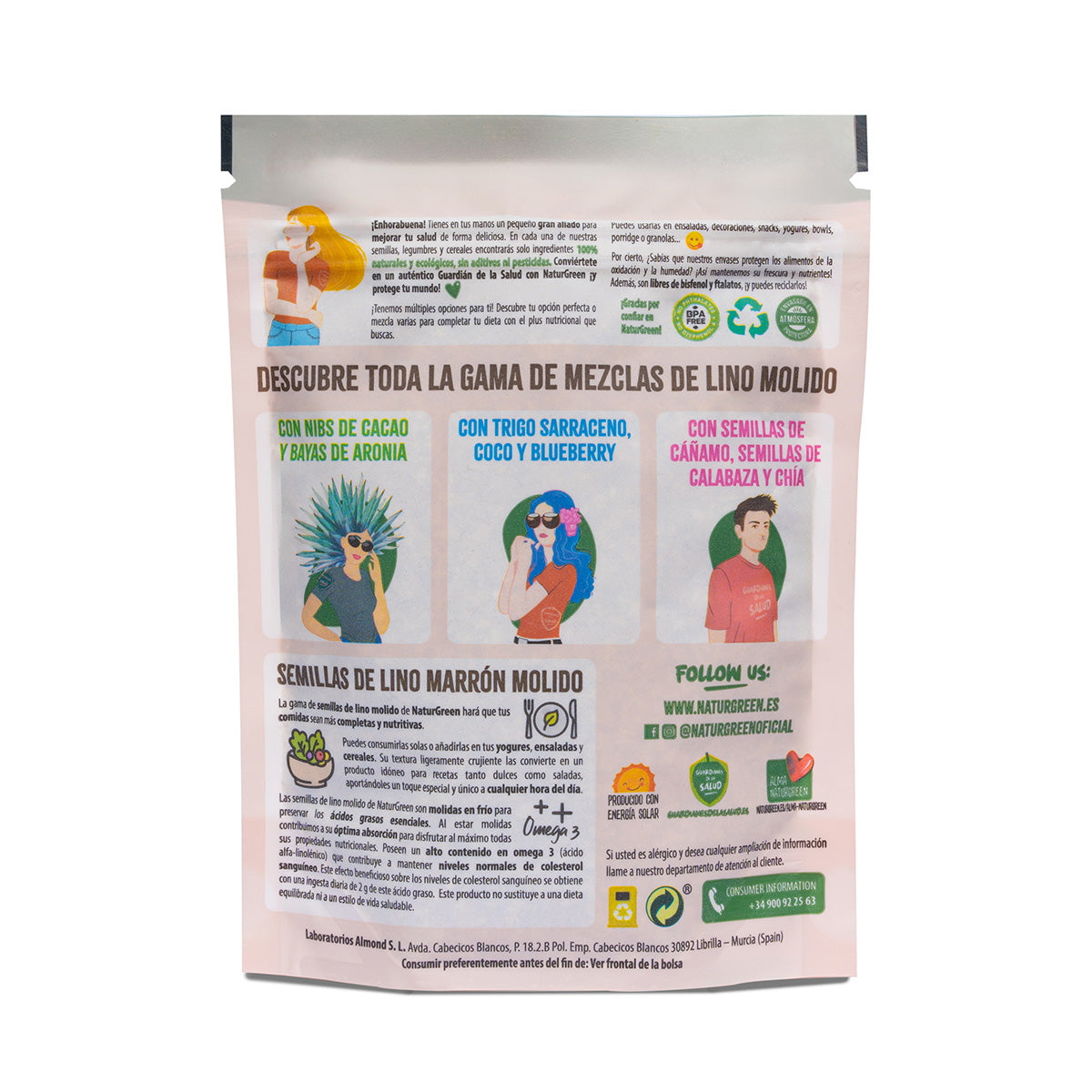Semi di lino, canapa, zucca e chia Bio NaturGreen 150 g