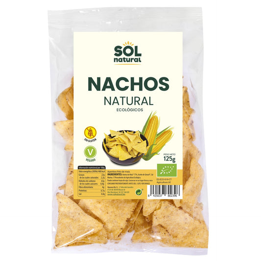 Organic Gluten-Free Natural Corn Nachos Sol Natural 125 g
