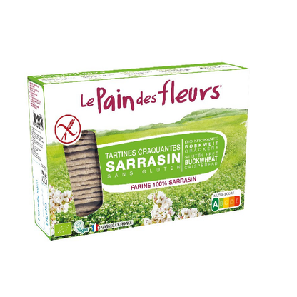 Pack of 2 Le Pain de Fleurs gluten-free buckwheat crispbreads 300 g