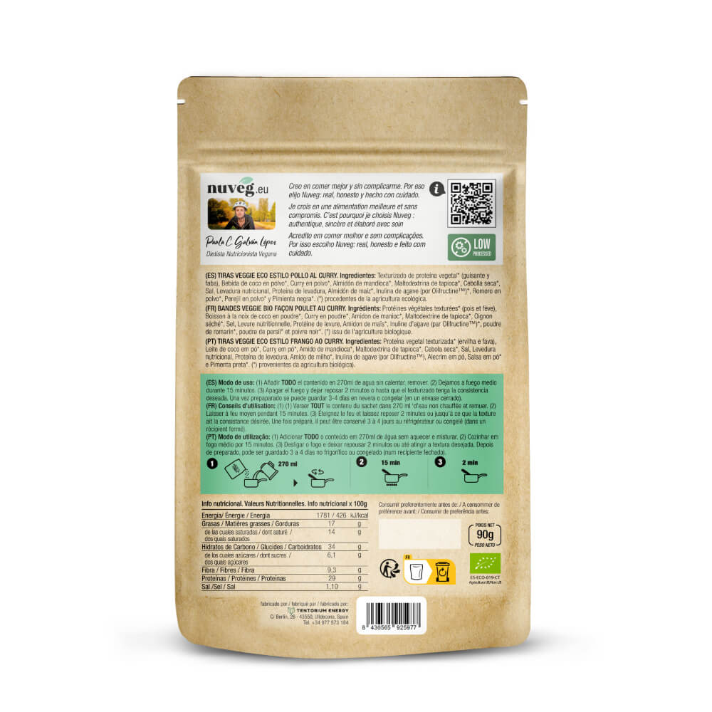 Pollo veg. al curry eco Nuveg 90 g