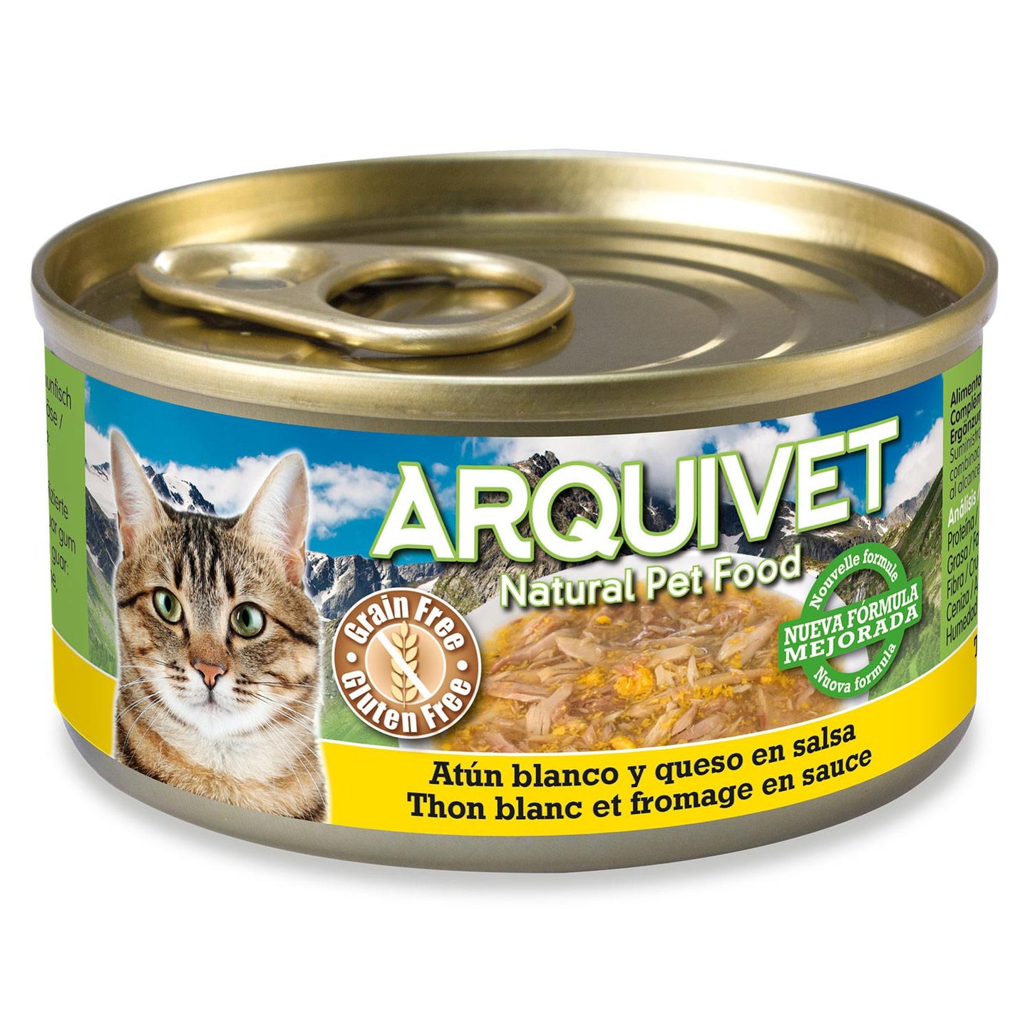 Tonno bianco e formaggio in salsa Arquivet 80 g Cibo umido per gatti