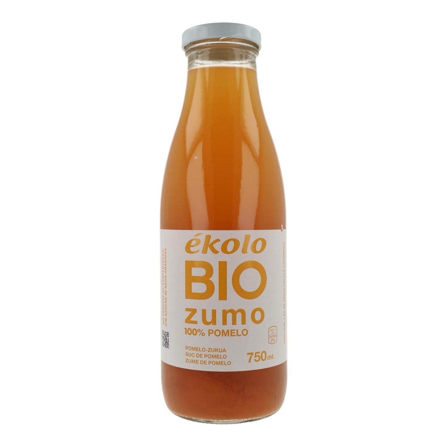 Jus de pamplemousse bio 100 % fraîchement pressé ékolo 750 ml