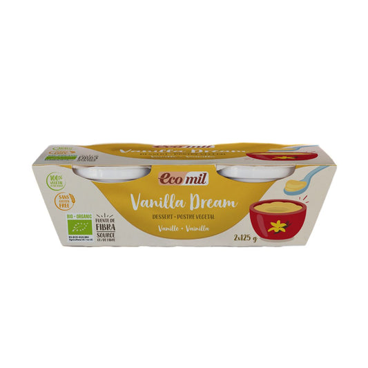 Ecomill Dream Bio Dessert à la vanille, 2 unités de 125 g