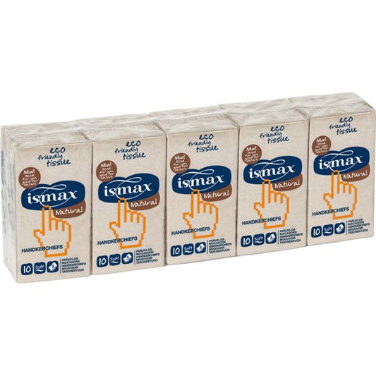 Ismax Organic Pocket Handkerchiefs 10x10 pcs