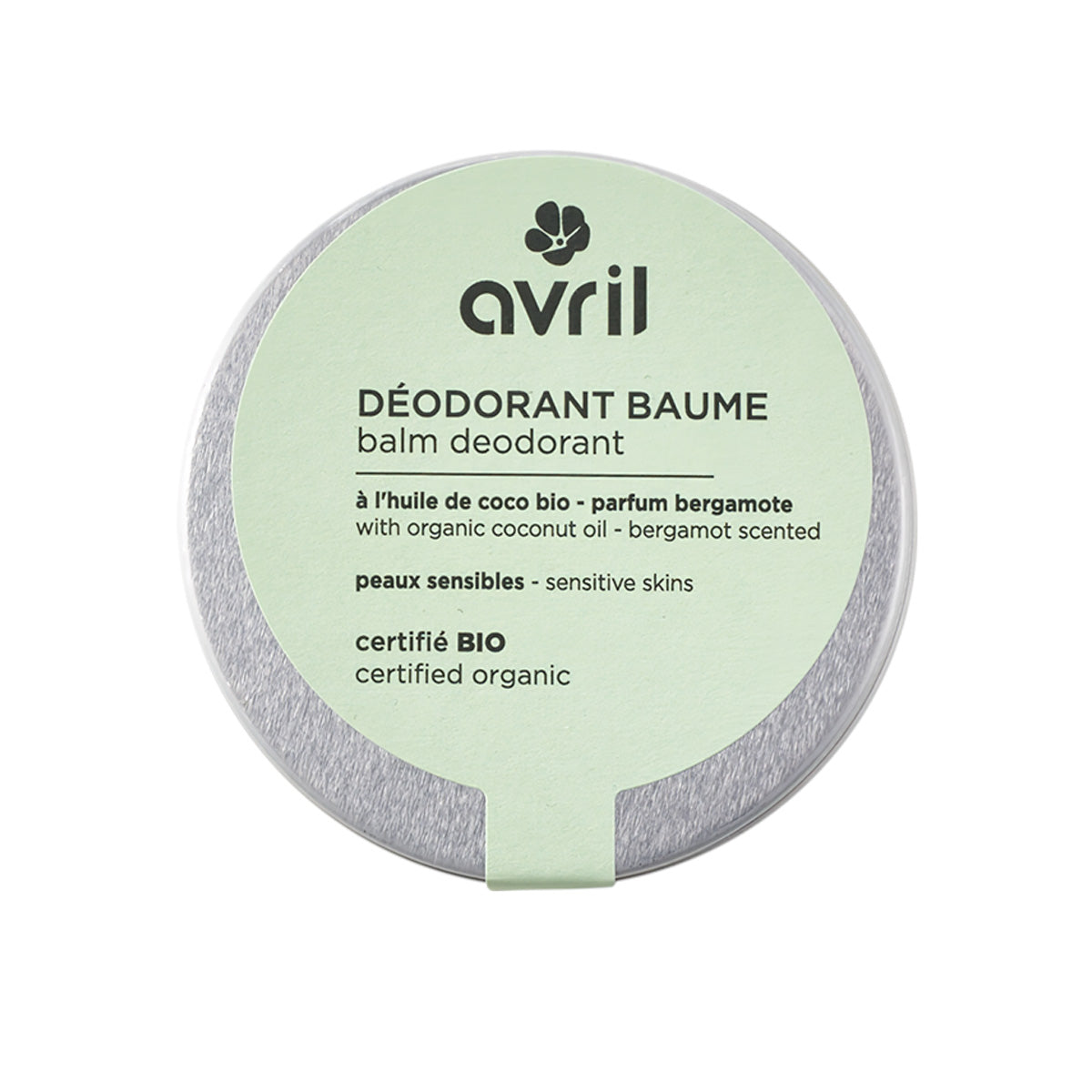 Baume déodorant pour peaux sensibles à la bergamote, Avril, 85 g