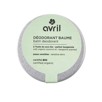 Baume déodorant pour peaux sensibles à la bergamote, Avril, 85 g