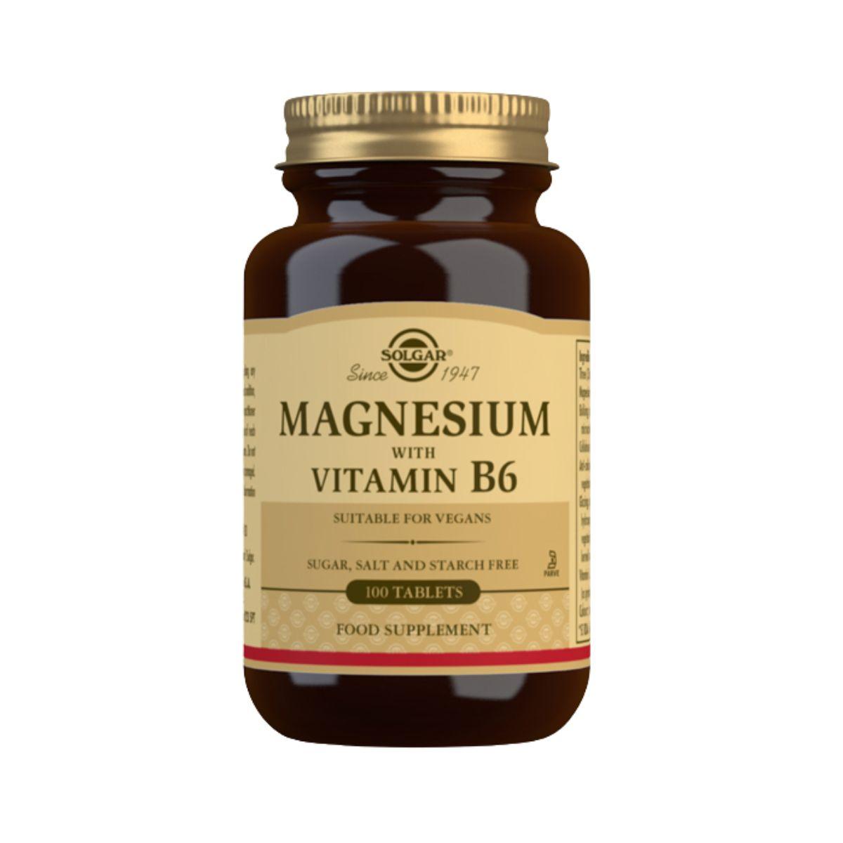 Magnesium met vitamine B6 - Solgar 250 tabletten