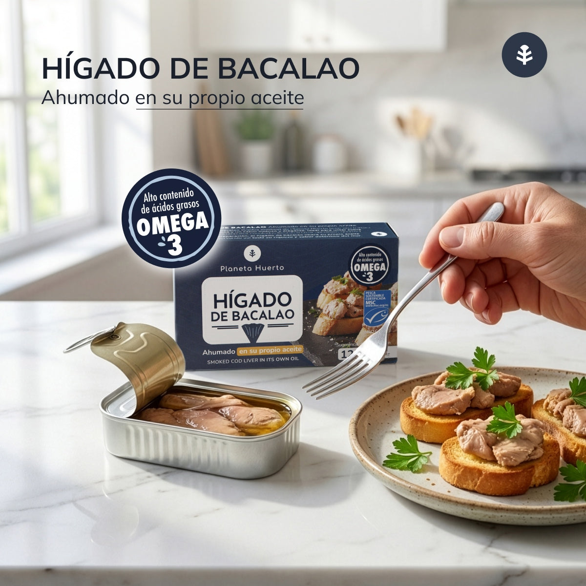 Kabeljauleber in eigenem Öl Planeta Huerto 120 g