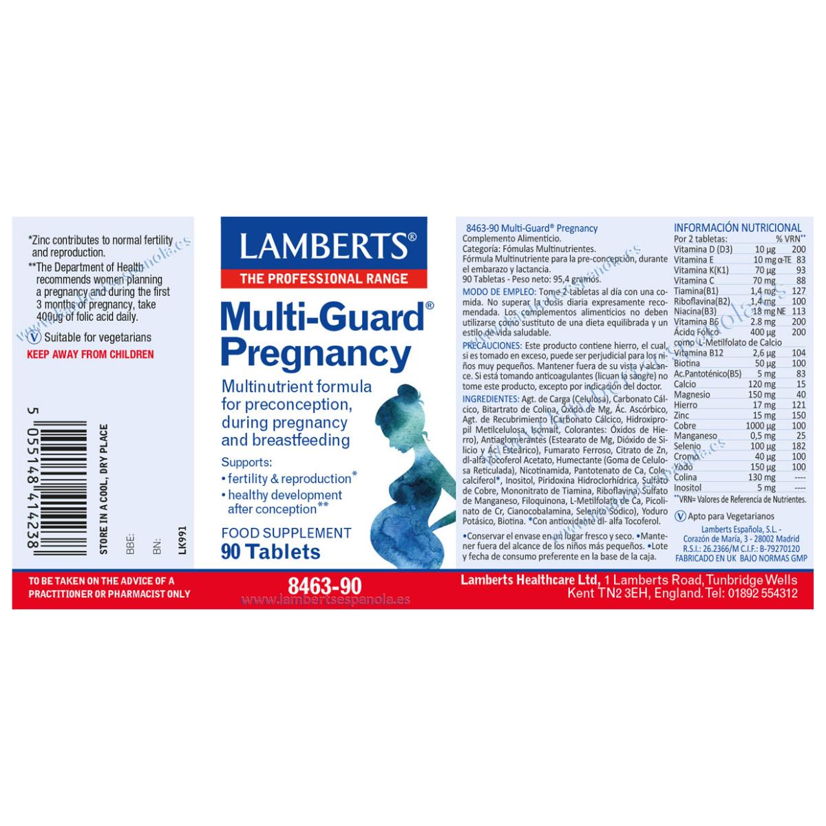 Multi-Guard® Pregnancy Lamberts 90 comprimés
