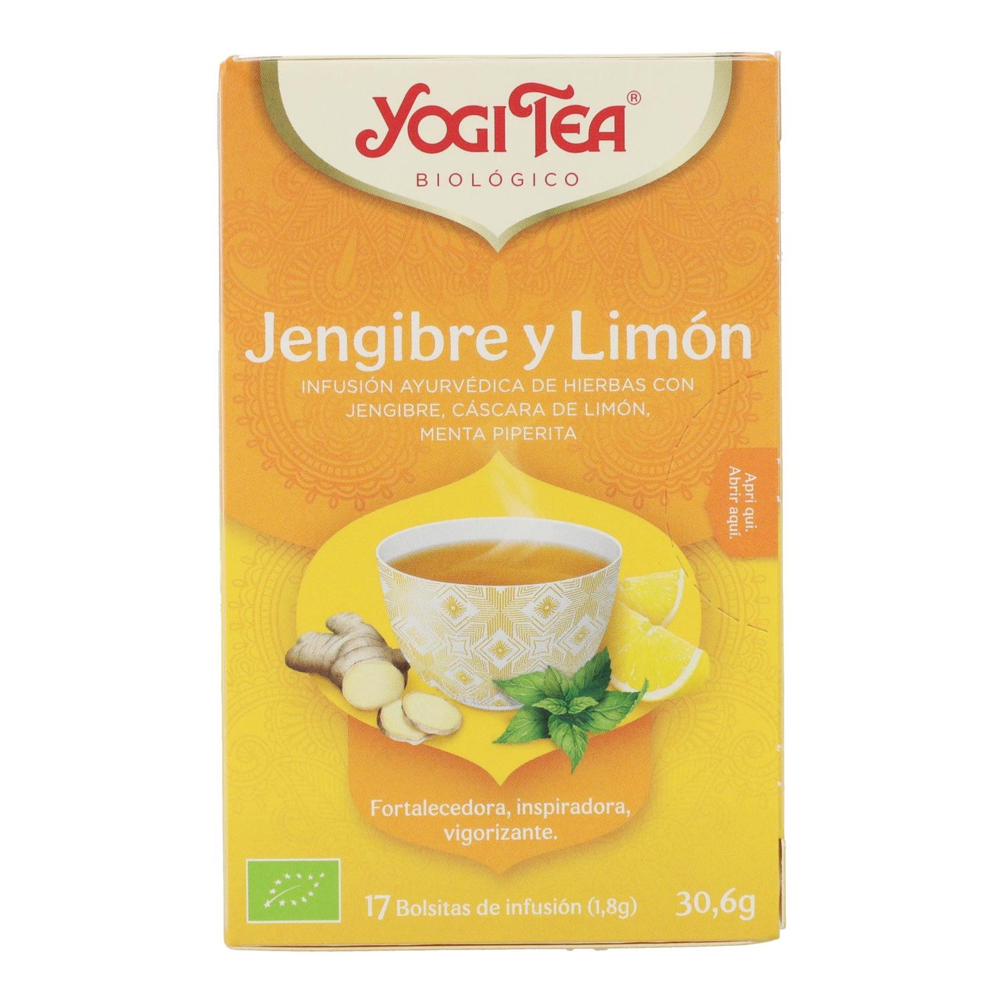 Thé Yogi BIO Gingembre et Citron, 17 sachets