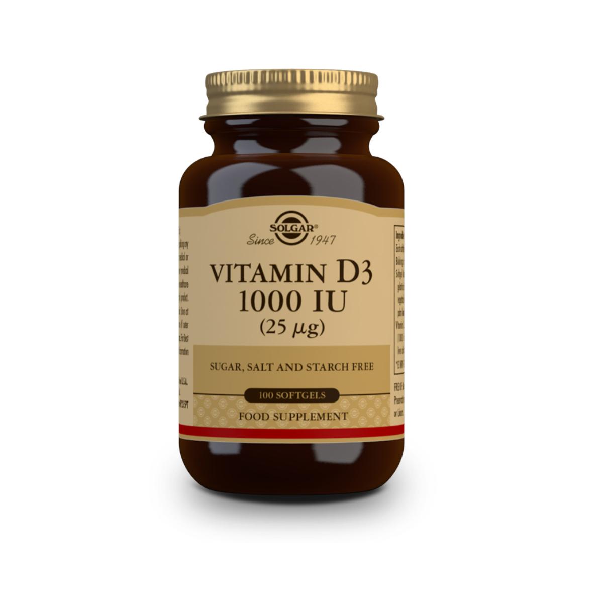 Vitamine D3 1000 IE, 100 capsules van 25 μg