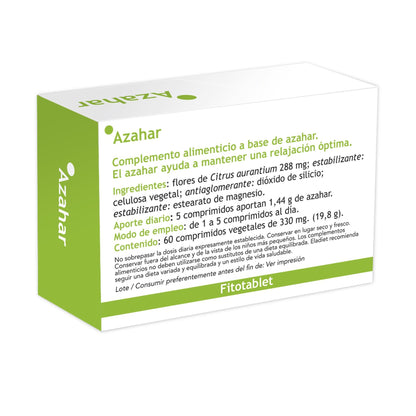 Fitotablet Azahar voedingssupplement 330 mg Eladiet 60 tabletten
