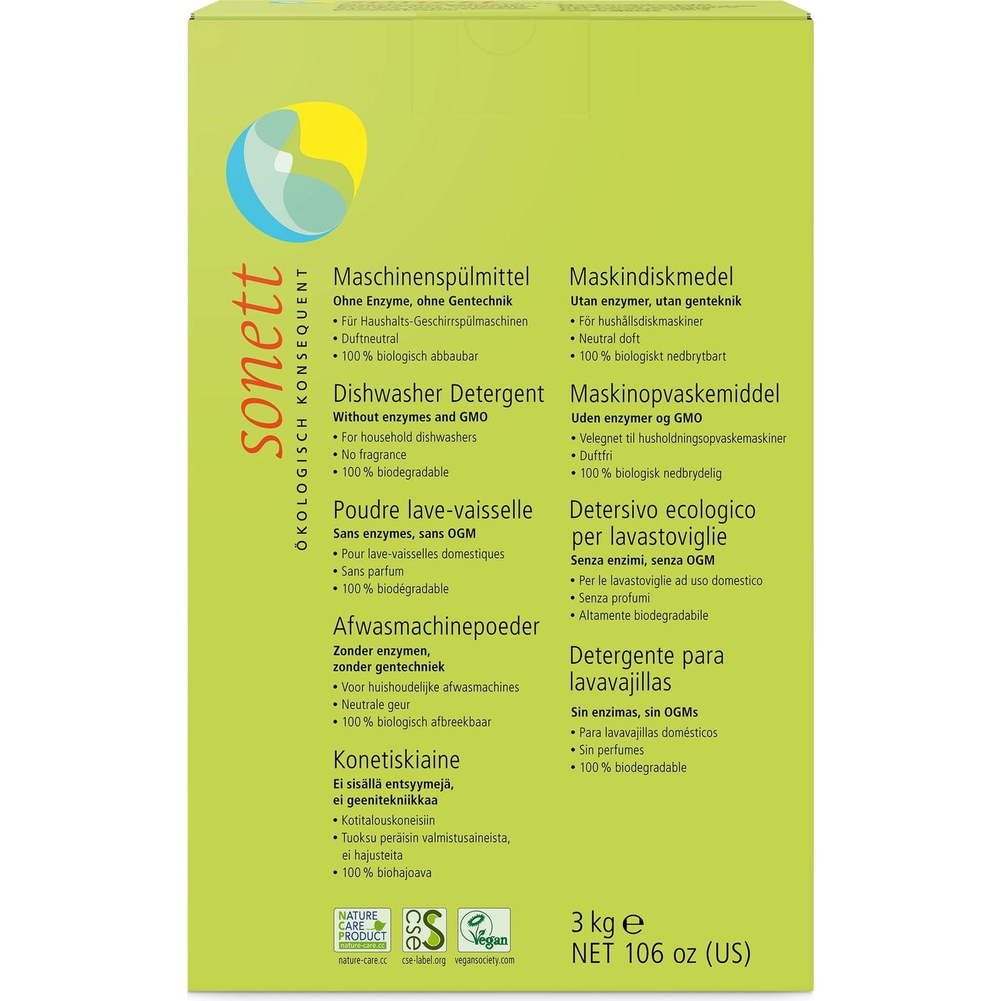 Geschirrspülpulver Sonett 3 kg