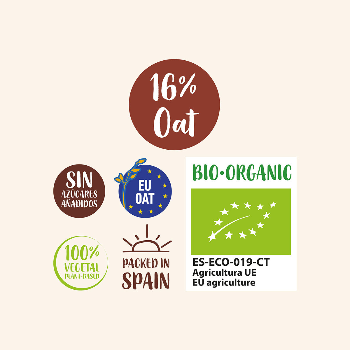 Sockerfri ekologisk havredryck ECOMIL 500 ml