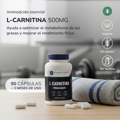 L-karnitin 500 mg Planeta Huerto 90 kapslar.