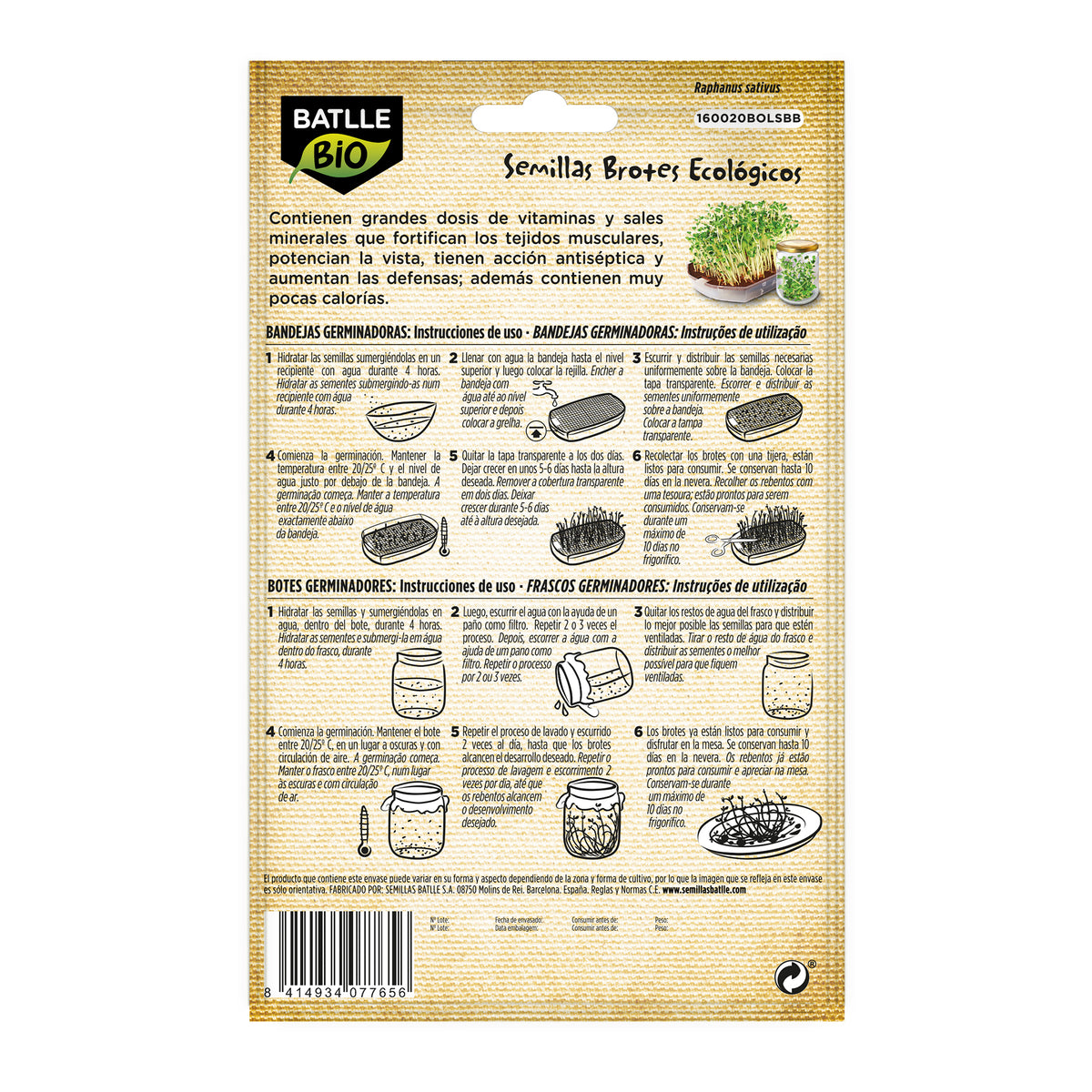 Organic Sango Radish Seeds for Sprouts Batlle