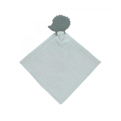 Grey hedgehog teether muslin cloth Lässig