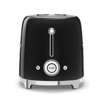 Toaster SMEG 2 Schlitze 50's Style schwarz Nego Mate