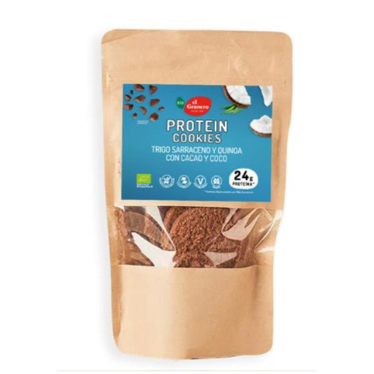Ciasteczka Protein Cacao y Coco BIO, 130 g
