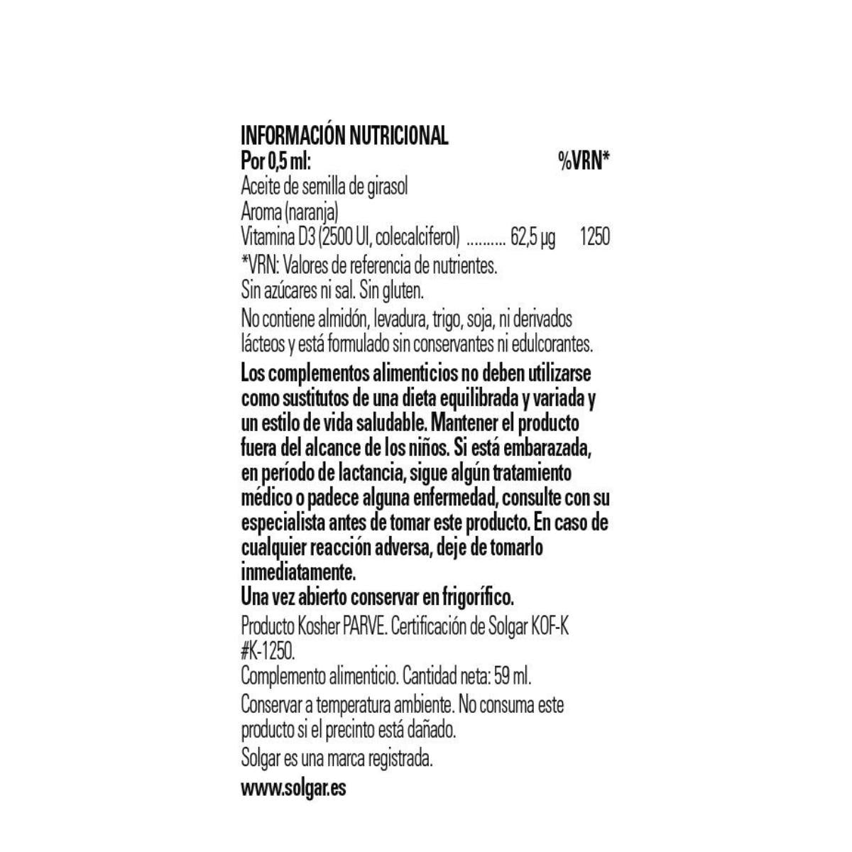 Flüssiges Vitamin D3 2500 IE, 59 ml (Orange)