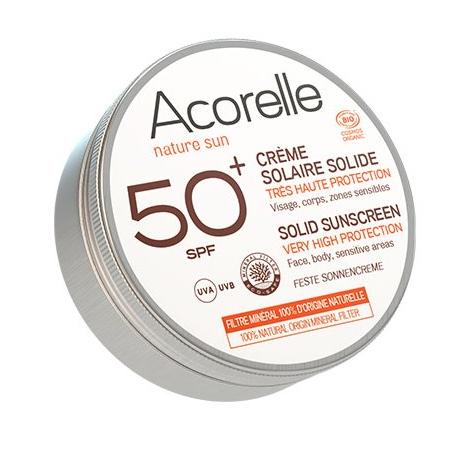 Krem przeciwsłoneczny w postaci stałej SPF 50+ Acorelle 30 g