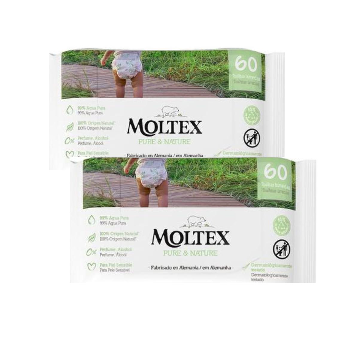 SPECIAL PROMOTION Moltex Pure & Nature Wipes, 120 units